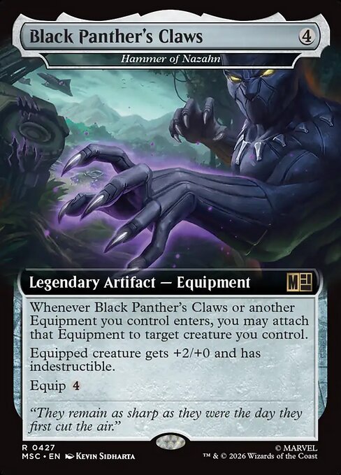 Black Panther's Claws - Hammer of Nazahn (Extended Art) - Commander: Marvel Super Heroes