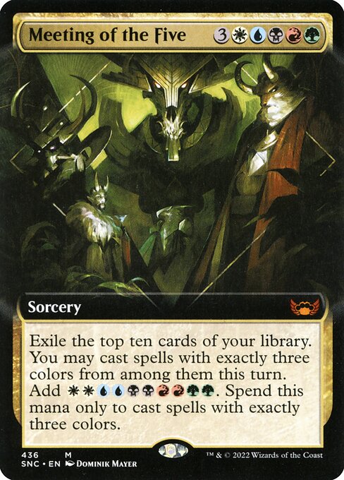 Meeting of the Five (Extended Art) - Streets of New Capenna