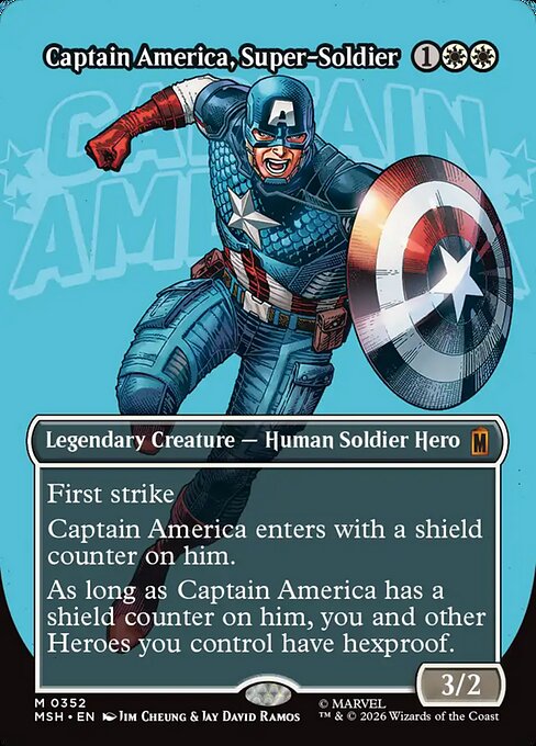 Captain America, Super-Soldier (Borderless) (0352) - Marvel Super Heroes