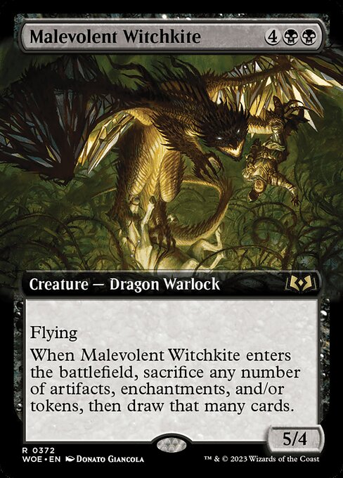 Malevolent Witchkite (Extended Art) - Wilds of Eldraine