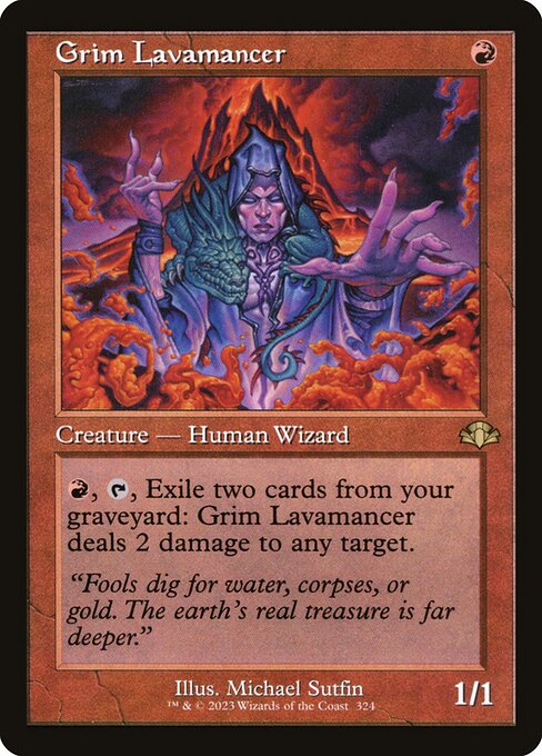 Grim Lavamancer (Retro Frame) - Dominaria Remastered