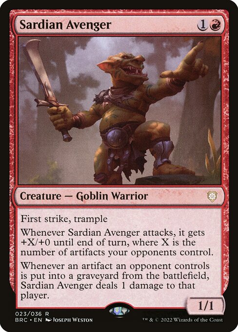 Sardian Avenger - Commander: The Brothers' War
