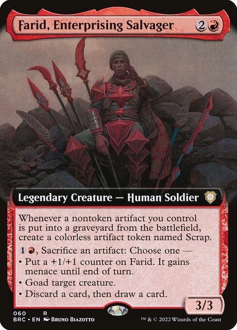 Farid, Enterprising Salvager (Extended Art) - Commander: The Brothers' War