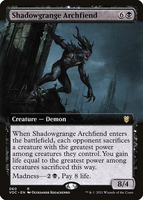 Shadowgrange Archfiend (Extended Art) - Commander: Innistrad: Crimson Vow