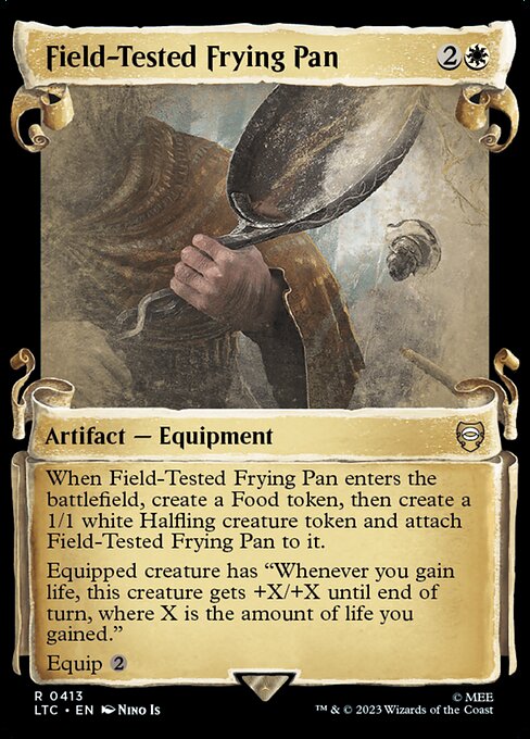 Field-Tested Frying Pan (Showcase Scrolls) (Foil) - Commander: The Lord of the Rings: Tales of Middle-earth