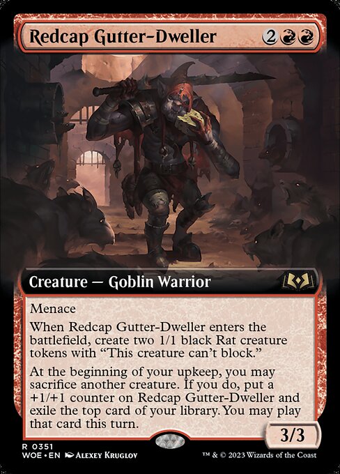 Redcap Gutter-Dweller (Extended Art) - Wilds of Eldraine