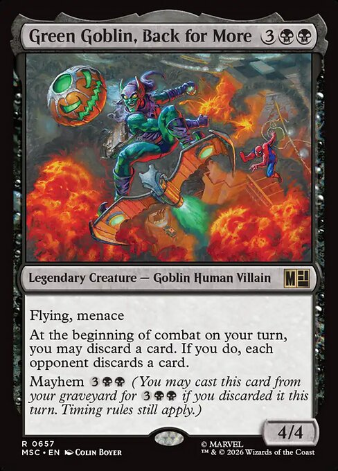 Green Goblin, Back for More (Foil) - Commander: Marvel Super Heroes