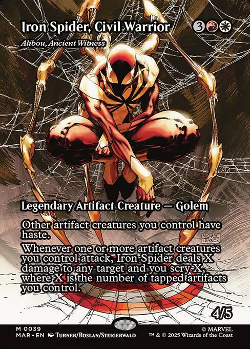 Iron Spider, Civil Warrior - Alibou, Ancient Witness (Borderless) - Marvel Universe Eternal-Legal