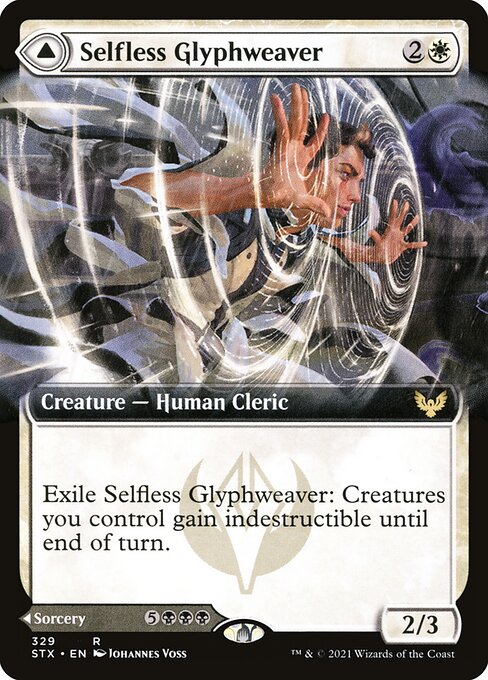 Selfless Glyphweaver (Extended Art) - Strixhaven: School of Mages