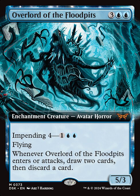 Overlord of the Floodpits (Extended Art) - Duskmourn: House of Horror