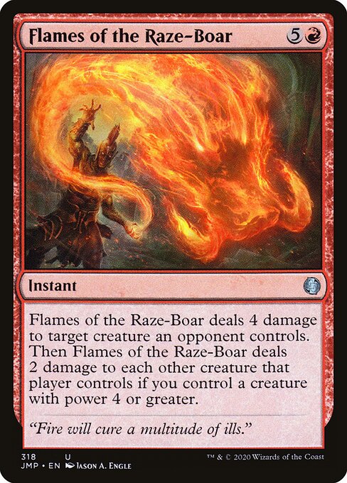 Flames of the Raze-Boar (Foil) - Ravnica Allegiance