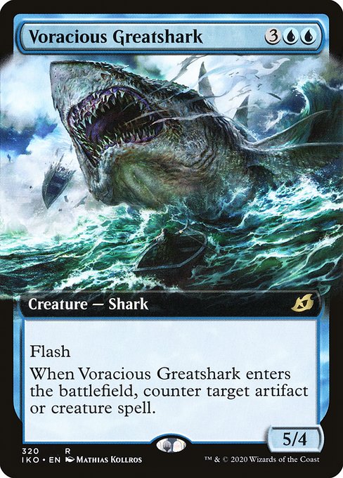 Voracious Greatshark (Extended Art) (Foil) - Ikoria: Lair of Behemoths