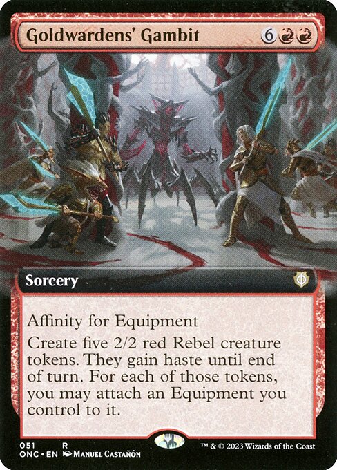 Goldwardens' Gambit (Extended Art) - Commander: Phyrexia: All Will Be One