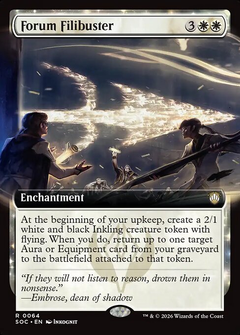 Forum Filibuster (Extended Art) - Commander: Secrets of Strixhaven