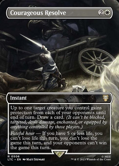 Courageous Resolve (Borderless) - Commander: The Lord of the Rings: Tales of Middle-earth