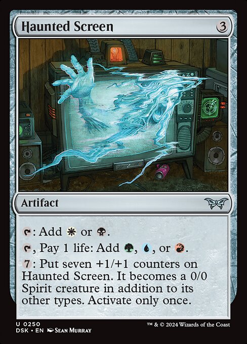 Haunted Screen (Foil) - Duskmourn: House of Horror