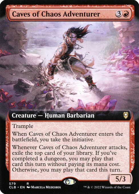 Caves of Chaos Adventurer (Extended Art) (Foil) - Commander Legends: Battle for Baldur's Gate