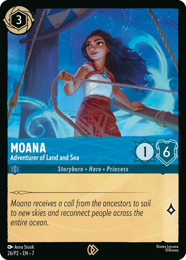 Moana - Adventurer of Land and Sea (Foil) - Disney Lorcana Promo Cards