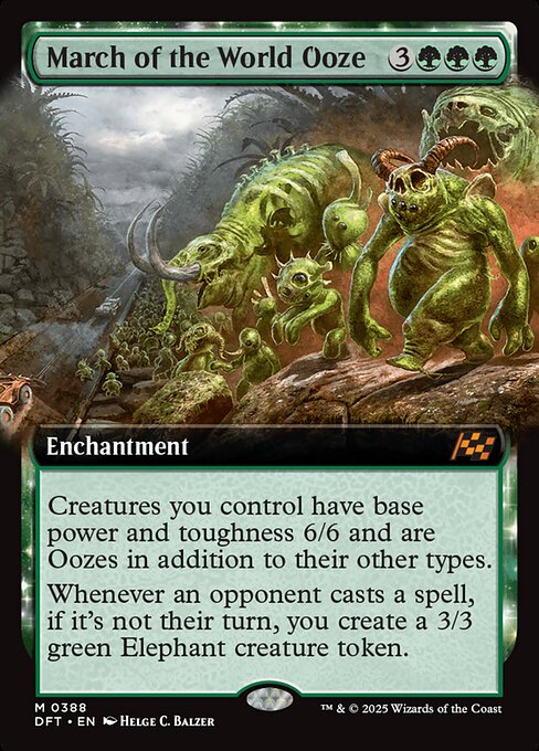 March of the World Ooze (Extended Art) (Foil) - Aetherdrift