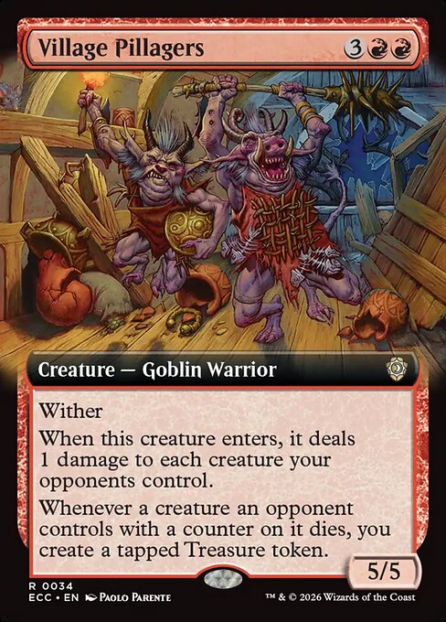 Village Pillagers (Extended Art) - Commander: Lorwyn Eclipsed
