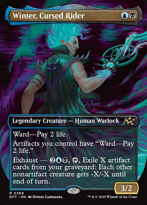 Winter, Cursed Rider (Borderless) (Foil) - Aetherdrift