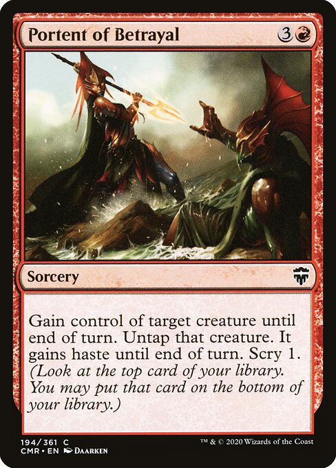 Portent of Betrayal (Foil) - Commander Legends