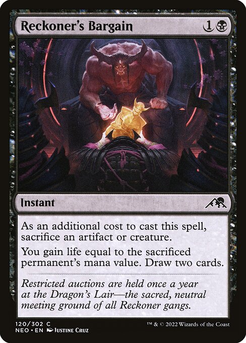 Reckoner's Bargain (Foil) - Kamigawa: Neon Dynasty