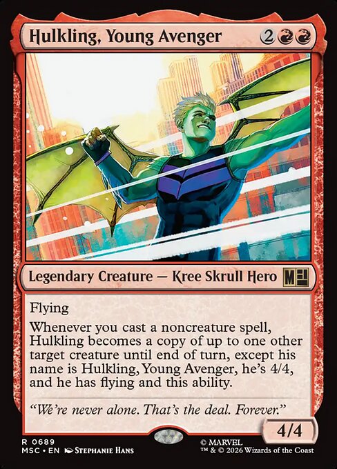Hulkling, Young Avenger - Commander: Marvel Super Heroes