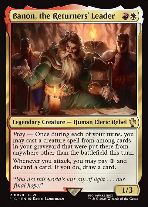 Banon, the Returners' Leader - Commander: FINAL FANTASY