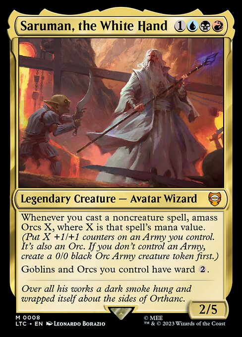 Saruman, the White Hand (Foil) - Commander: The Lord of the Rings: Tales of Middle-earth