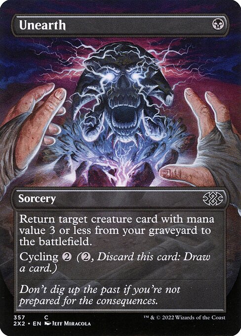 Unearth (Borderless) (Foil) - Double Masters 2022