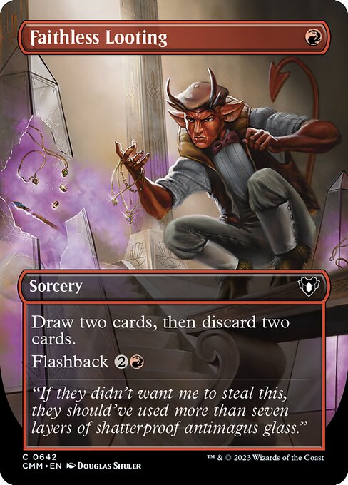 Faithless Looting (Borderless) - Commander Masters