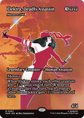 Elektra, Deadly Assassin - Massacre Girl (Borderless) - Marvel Universe Eternal-Legal