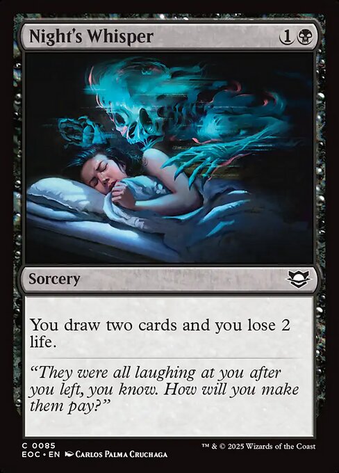 Night's Whisper - Commander: Edge of Eternities