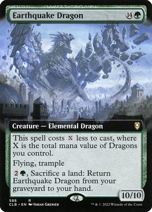 Earthquake Dragon (Extended Art) - Commander Legends: Battle for Baldur's Gate