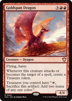 Goldspan Dragon - Commander: Secrets of Strixhaven