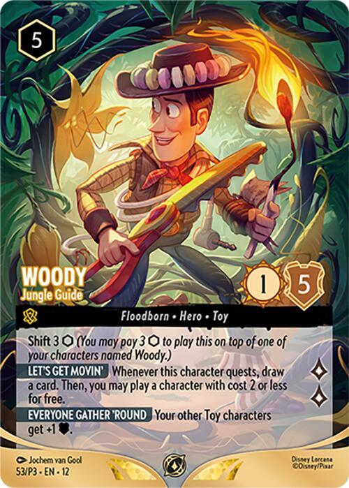 Woody - Jungle Guide (Store Championship Participant) - Disney Lorcana Promo Cards