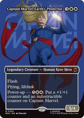 Captain Marvel, Earth's Protector (Borderless) (0354) - Marvel Super Heroes