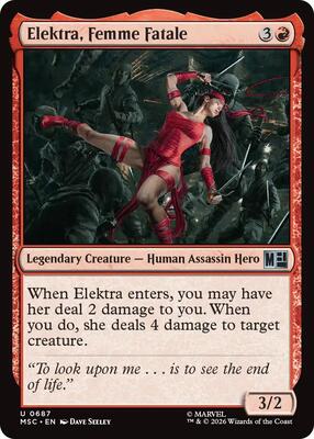 Elektra, Femme Fatale - Commander: Marvel Super Heroes