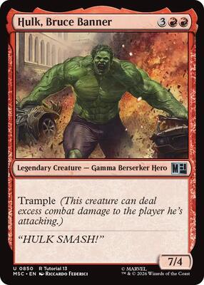 Hulk, Bruce Banner (0850) - Commander: Marvel Super Heroes