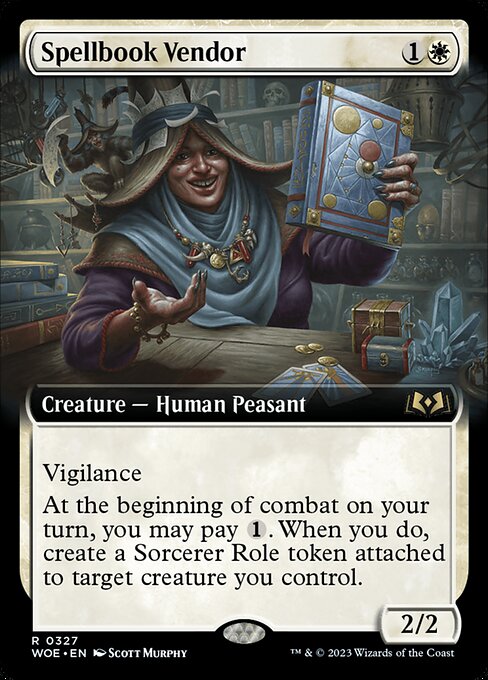 Spellbook Vendor (Extended Art) (Foil) - Wilds of Eldraine