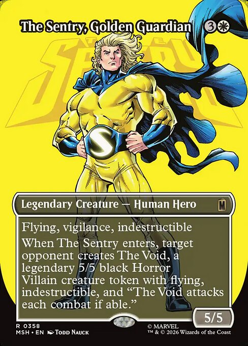 The Sentry, Golden Guardian (Borderless) (Foil) - Marvel Super Heroes