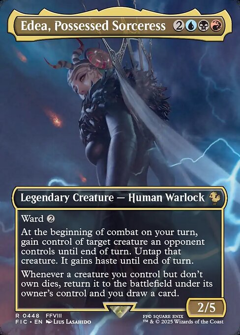 Edea, Possessed Sorceress (Borderless) (Foil) - Commander: FINAL FANTASY