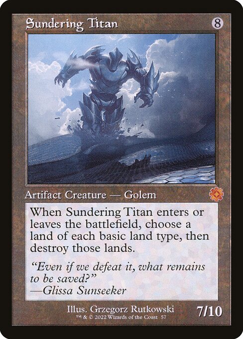 Sundering Titan (Foil) - The Brothers' War: Retro Frame Artifacts