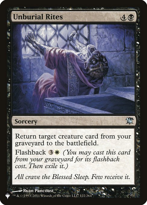 Unburial Rites - The List Reprints