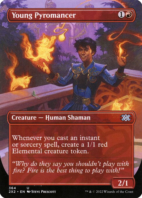 Young Pyromancer (Borderless) (Foil) - Double Masters 2022