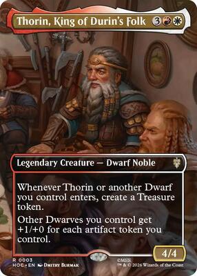 Thorin, King of Durin's Folk (Borderless) (Foil) - The Hobbit: Eternal-Legal