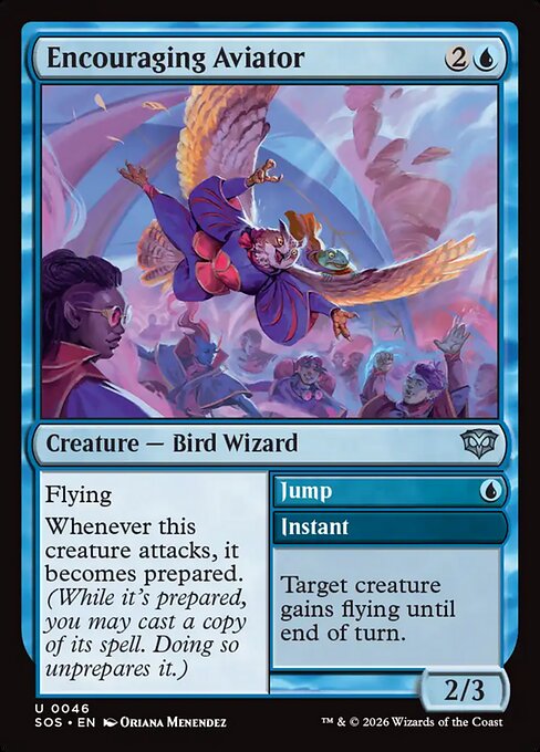 Encouraging Aviator (Foil) - Secrets of Strixhaven