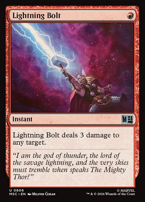 Lightning Bolt - Commander: Marvel Super Heroes
