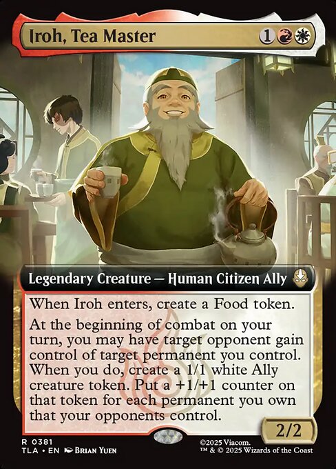 Iroh, Tea Master (Extended Art) (Foil) - Avatar: The Last Airbender